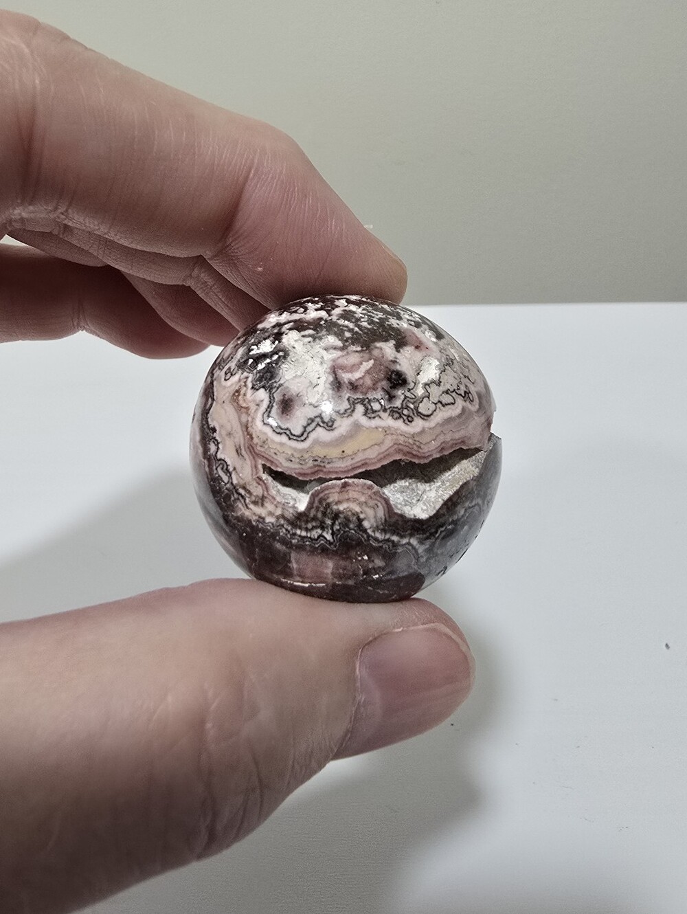 Rhodochrosite Crystal Sphere #O
